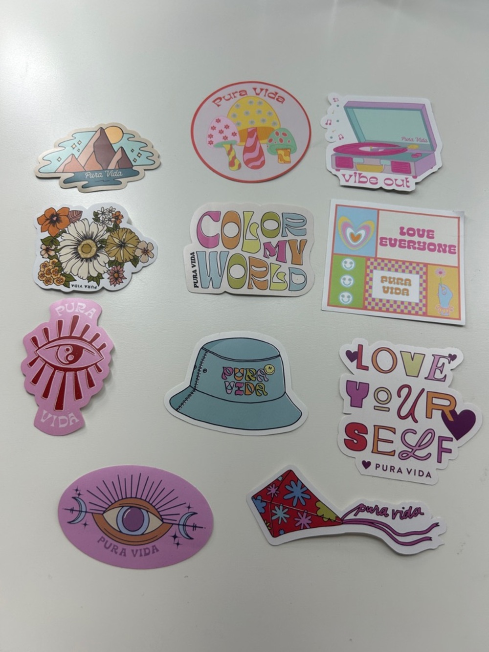 Pura Vida Sticker Pack - Colorful Pink & Pastel Designs